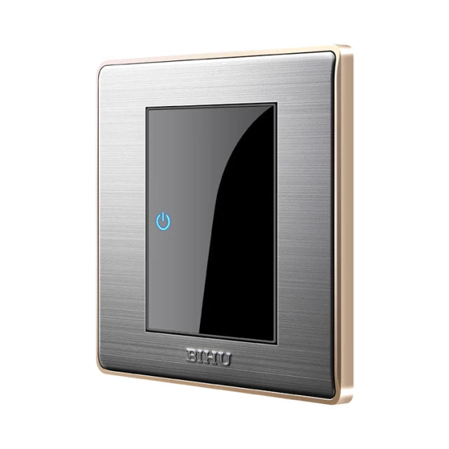 Stainless Steel Led Light Switch Universal 1gang,2gang,3gang,4gang 2Way Accessories UK Standard Click Light Cover Switch Utility Box Included