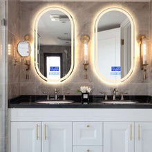 Cargar imagen en el visor de la galería, waterproof led smart mirror bathroom frameless mirror screen and advertising screen
