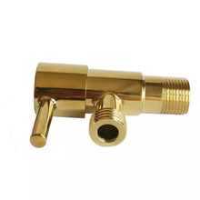 Load image into Gallery viewer, Gold Angle Valve bathroom toilet accessories mini valve water stop 90 degree stainless steel
