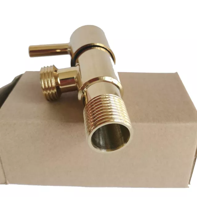 Single Gold Angle Valve bathroom toilet accessories mini valve water stop 90 degree stainless steel