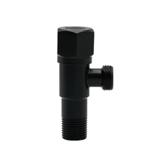 Load image into Gallery viewer, Black Angle Valve bathroom toilet accessories mini valve water stop 90 degree stainless steel
