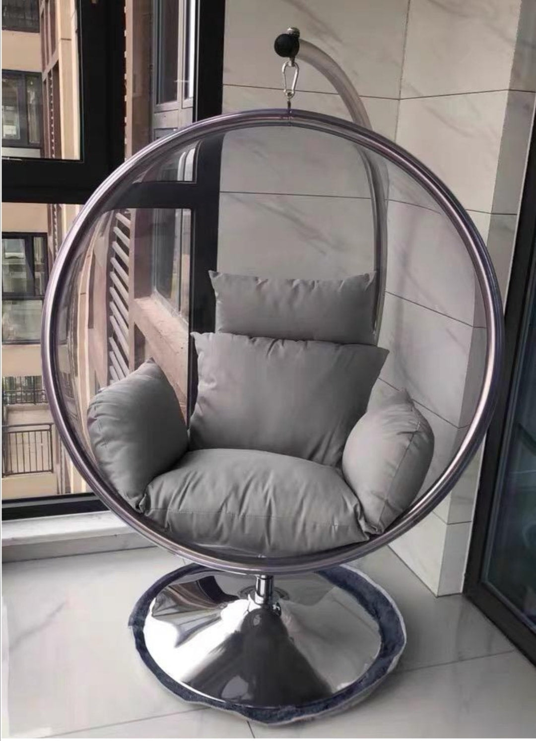 Acrylic Metal Hanging Chair Home Décor Furniture