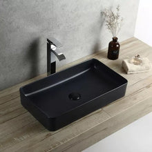 Load image into Gallery viewer, Bathroom Accessories Ceramic Hand Wash Basin Black Matt Wash Sink
