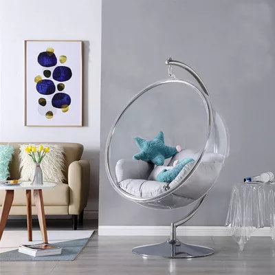 Hängesessel aus Acryl und Metall, Wohnaccessoires