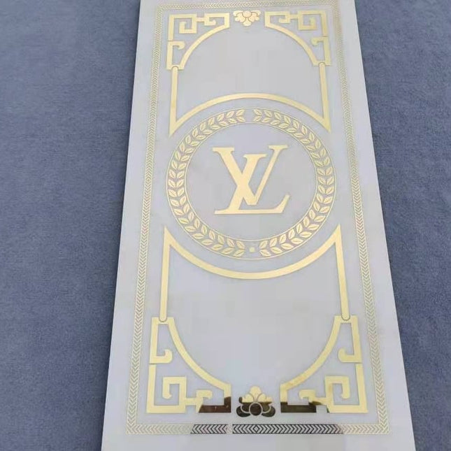 Luxury Signature Mosaic Tiles Glass 120x60cm  LV Wall and Floor Tiles Décor Home Accessories