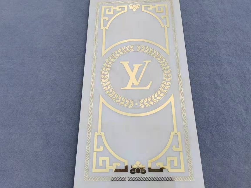 Luxury Signature Mosaic Tiles Glass 120x60cm  LV Wall and Floor Tiles Décor Home Accessories