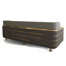 Cargar imagen en el visor de la galería, Luxury Stainless Gold Top Grain Leather Sofa Set
