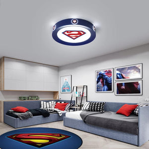 Kids Led Superman Ceiling Wall Light Home Decor