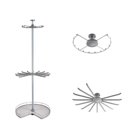 Kitchen Cabinet Accessories Three-layer basket wardrobe accessories 90 degree corner