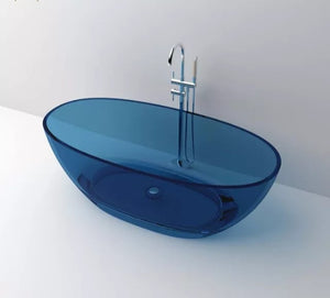 Freestanding Tub Modern Stand Alone Acrylic Transparent Bathtub