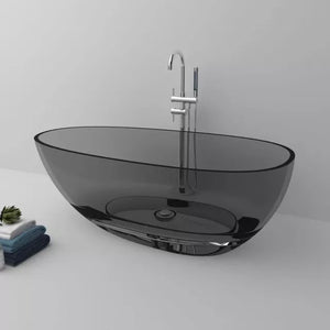 Freestanding Tub Modern Stand Alone Acrylic Transparent Bathtub