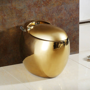 Luxury Dubai Electroplating Egg Toilet Bowl Hotel Used