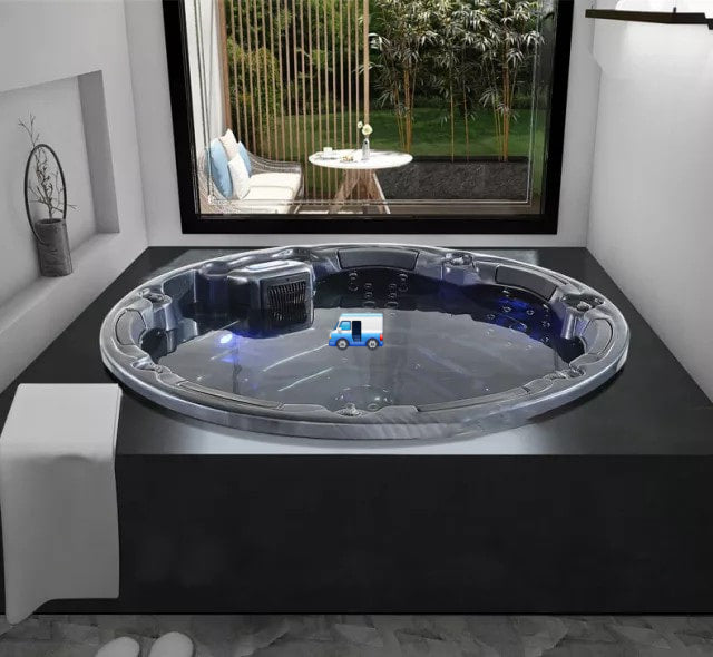Acrylic Freestanding Massage Sink Bathtub Whirlpools Luxurious Jetted Tub With Wood Side