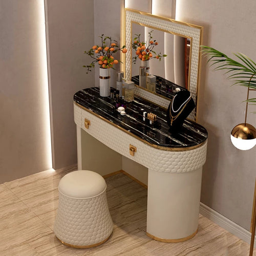 Make Up Dressing Table French Bedroom Furniture Modern White Tall Dresser with Mirror