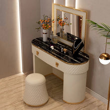 Cargar imagen en el visor de la galería, Make Up Dressing Table French Bedroom Furniture Modern White Tall Dresser with Mirror
