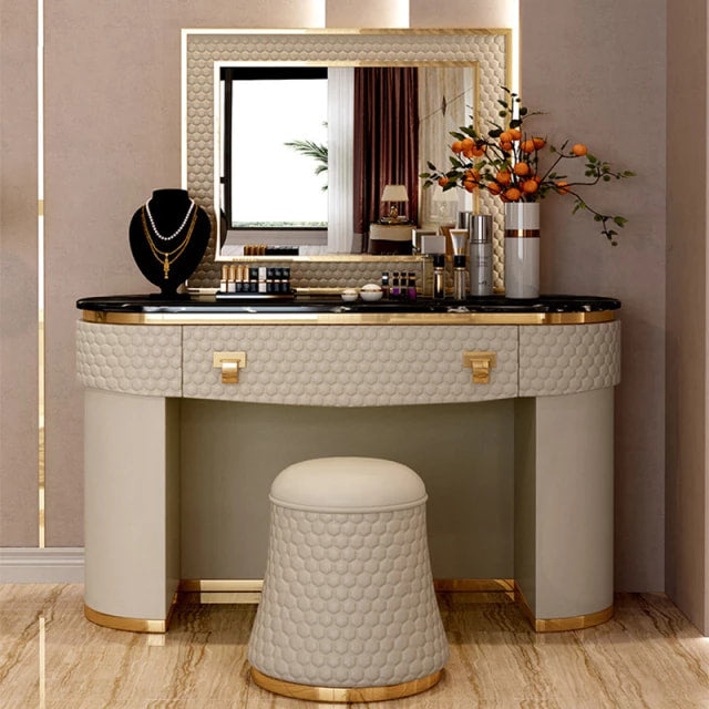Make Up Dressing Table French Bedroom Furniture Modern White Tall Dresser with Mirror