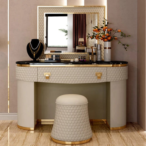 Make Up Dressing Table French Bedroom Furniture Modern White Tall Dresser with Mirror
