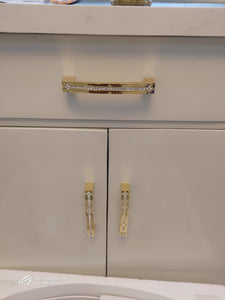 Brass Crystal Cabinet Handle
