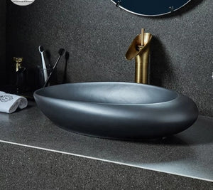 High quality art basin modern bathroom sink Hotel Restaurant Luxury wash basin ceramics stone basin Bathroom