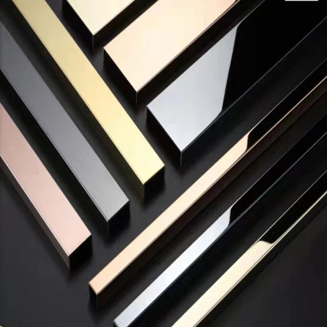 Rose Gold Color Mirror Brushed 304 Stainless Steel Tile Trim Decorative Metal Stainless Steel