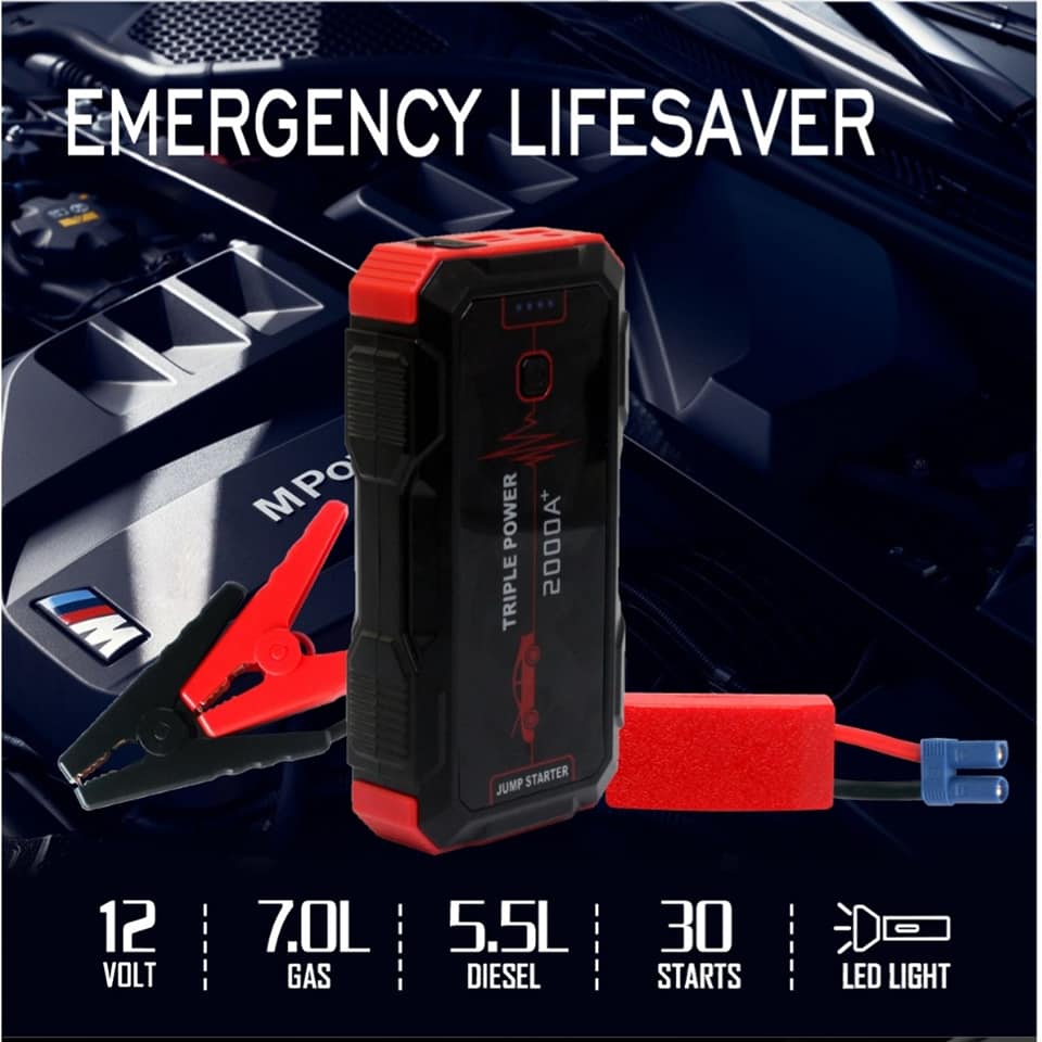 car jump battery 20000mAh pack jump starter Diesel 4L battery car jump starter 2000A