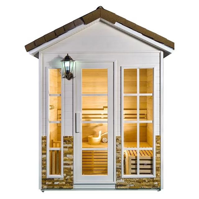 3 person outdoor traditional steam sauna room