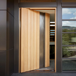 Front wood exterior main pivot door