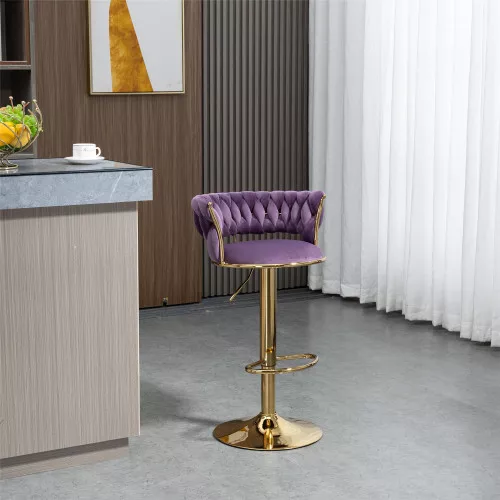 Velvet bar chair upholstered bar stool chair