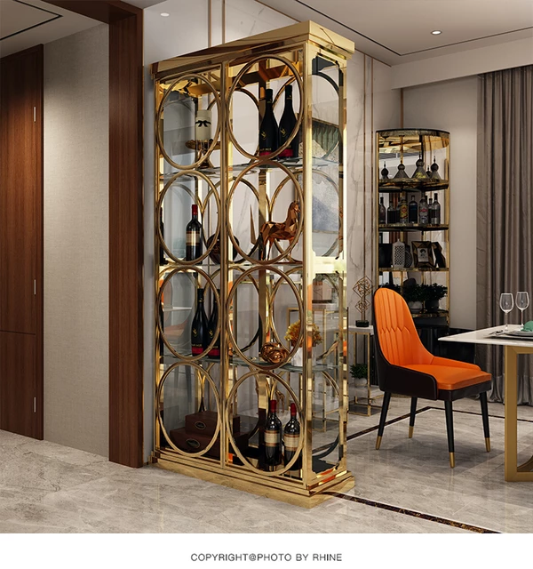 Wine Shelf with Stainless-steel Frame