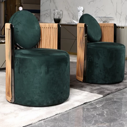 Luxuriöser, moderner Wohnzimmersessel aus hochwertigem Stoff, Einzel-Freizeitsessel 