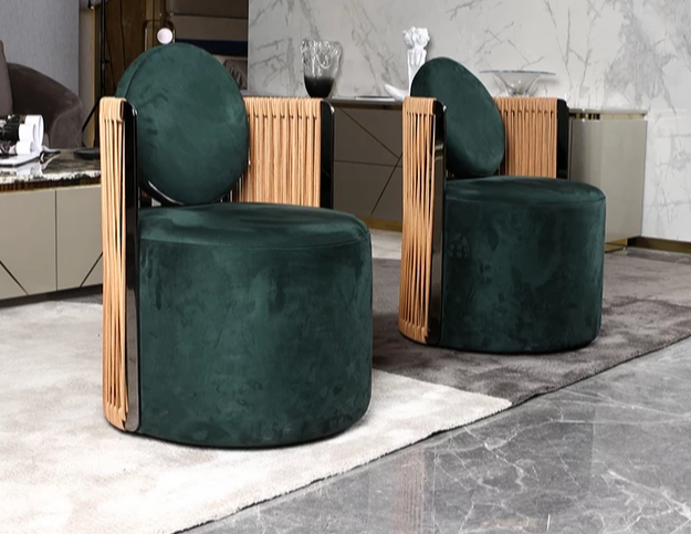 Luxuriöser, moderner Wohnzimmersessel aus hochwertigem Stoff, Einzel-Freizeitsessel 