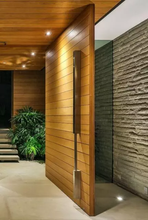 Загрузить изображение в средство просмотра галереи, Courtyard Entrance doors Thailand Oak Solid Wood Pivot Main Door with long handle
