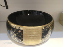 Load image into Gallery viewer, Gold and Black Luxury Basin

