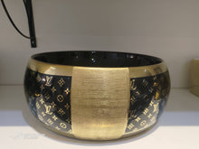 Load image into Gallery viewer, Gold and Black Luxury Basin
