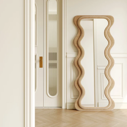 FURNITURE Designer unique dressing wave mirror home decorative full length floor mirror for livingroom bedroom
