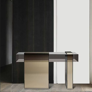 Modern Italian Brown Modern Acrylic Top Entrance table Luxury Corridor Entrance table