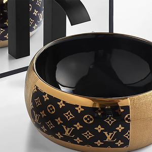 Gold and Black Luxury Basin