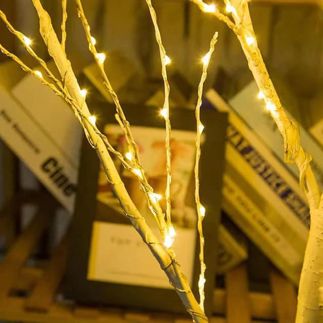 200 CM LED White Decorative Birch Grove Artificial Tree Lights White Twig Tree Christmas Tree Lights