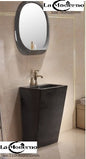 Modern Deep Black Hand Washing Basin Standing