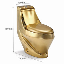 Lade das Bild in den Galerie-Viewer, Ceramic Bathroom Accessories Gold Toilet Set
