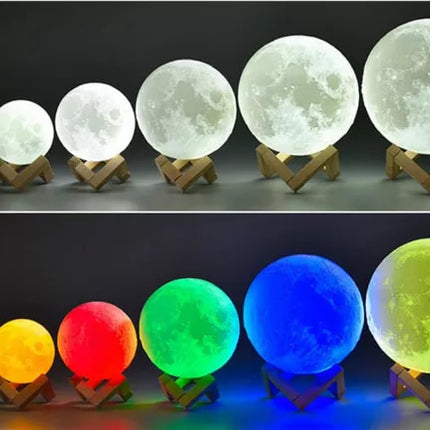 3D Moonlamp Changing Color w/ Remote Control
