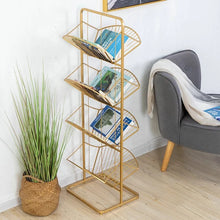 Load image into Gallery viewer, Simple Elegant  Magazine Bookshelf Organizer Iron Metal
