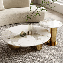 Charger l&#39;image dans la galerie, Italian minimalist modern coffee table gold stainless steel for living room furniture
