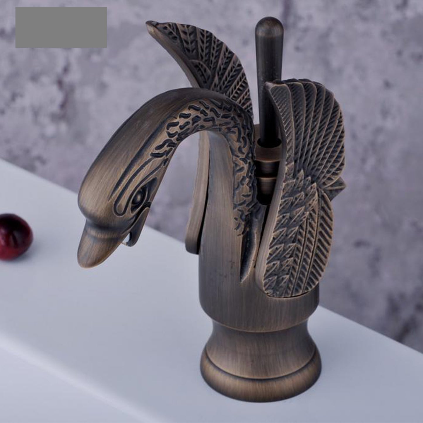 Bathroom Antique Brass Swan Shape Basin Faucet