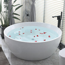 Cargar imagen en el visor de la galería, Round shape Acrylic bath Freestanding tubs Bathtub for soaking bathtubs
