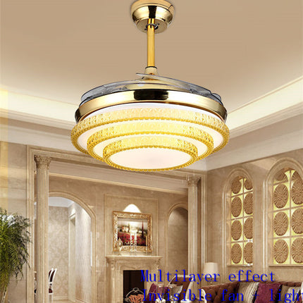 2020 New Design Clear Blades Ceiling Fan With Light And Remote Control