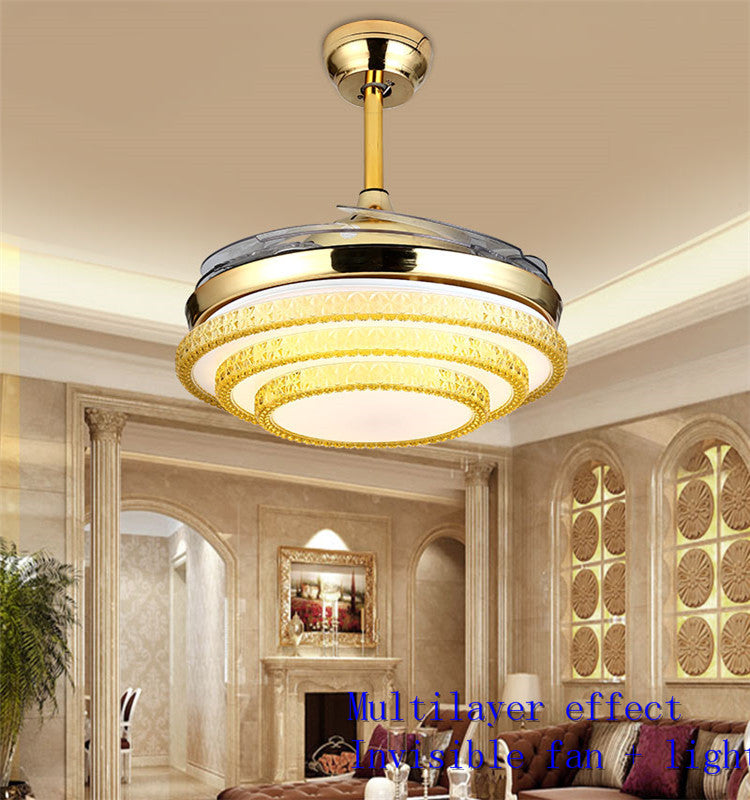 2020 New Design Clear Blades Ceiling Fan With Light And Remote Control