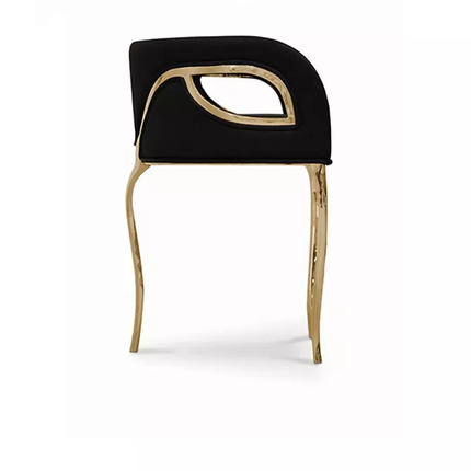 Dining Room Furniture Luxury Velvet Chair Frame Upholstery Chair with Stainless Steel High End Customized Home Furniture Modern