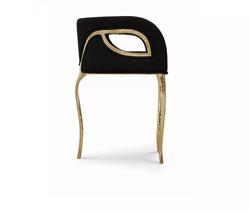 Dining Room Furniture Luxury Velvet Chair Frame Upholstery Chair with Stainless Steel High End Customized Home Furniture Modern