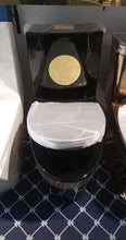 Charger l&#39;image dans la galerie, Versace Black and Gold Luxury Toilet Bowl Ceramic Electroplating
